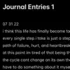 Oh This Is Shit! - Journal Entries 1